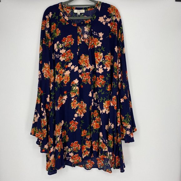 Umgee Dresses & Skirts - Umgee | 1X. Blue Floral Tent Dress